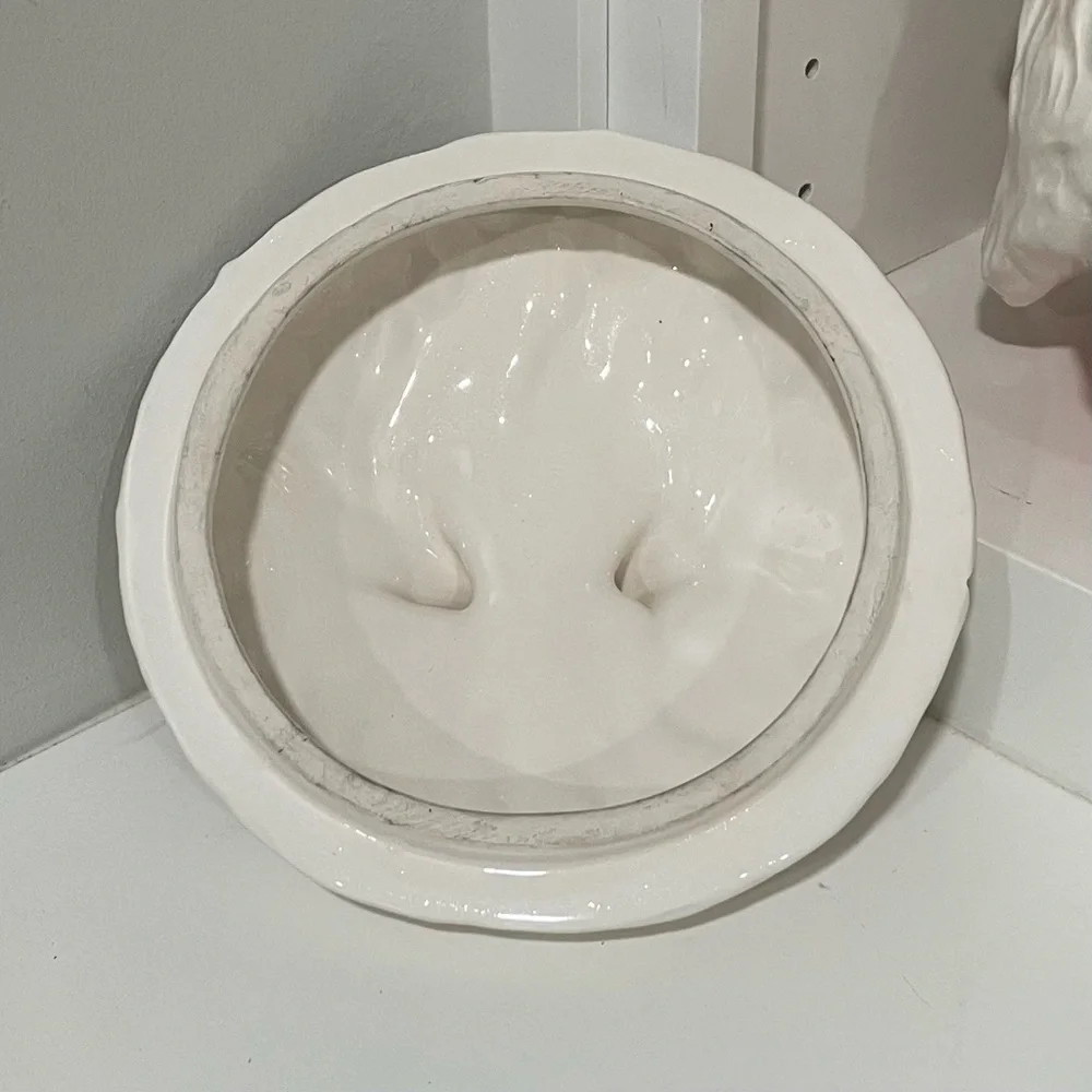 Vintage 1950s Poodle Dog Cookie Jar Red Bows MCM Kitschy Kitchenware Grandma - Picture 6 of 10